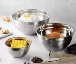 فروش عمده سرویس لگن استیل گرد 3 عددی