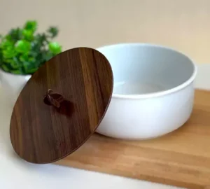 فروش عمده شکلات خوری سرامیکی درب چوبی
