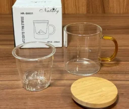 فروش عمده لیوان دمنوش درب چوبی NATALY