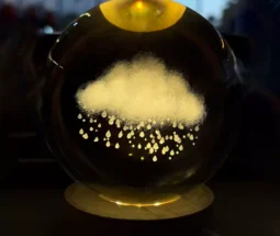 فروش عمده گوی چراغ دار طرح ابر بارانی