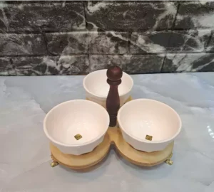 فروش عمده اردوخوری 3 خانه نگین استند چوبی