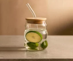 فروش عمده اسموتی پیرکس درب چوبی طرح موج دار