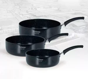 فروش عمده تابه 3 تایی تک دسته گرانیتی HELENA