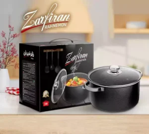 فروش عمده قابلمه تک گرانیتی درب شیشه ZARFIRAN