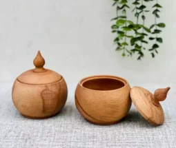 فروش عمده قندان چوب گردو تپلی طرح اشکی