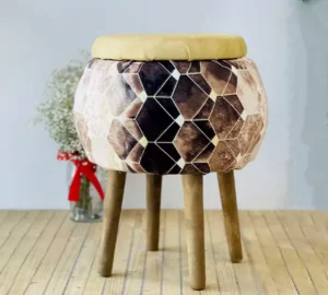 فروش عمده پاف مراکشی تپل پایه چوبی
