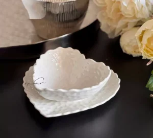 فروش عمده پیاله آجیل خوری قلبی پرسلین