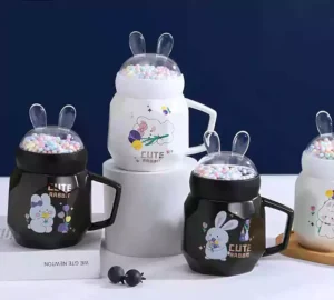 فروش عمده ماگ پرسلین درب توپی طرح خرگوش