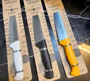فروش عمده چاقو آشپزخانه دسته پلاستیکی اکبری KS