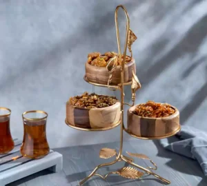 فروش عمده اردوخوری 3 قلو چوبی پایه دار فلاور
