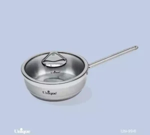 فروش عمده تابه استیل تک دسته درب دار UNIQUE
