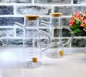 فروش عمده روغن ریز پیرکس هرمی درب چوبی