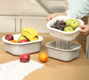 فروش عمده ست آبکش و لگن پلاستیکی باران