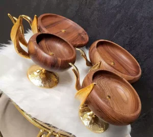 فروش عمده سرویس 4 تکه چوبی سانسوریا