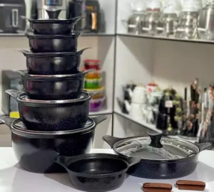 فروش عمده سرویس قابلمه 18 پارچه فورج DIG CHEF