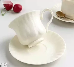 فروش عمده فنجان نعلبکی سفید پرسلین