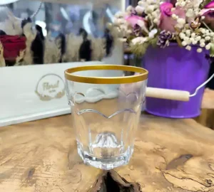 فروش عمده لیوان بی دسته آپادانا لب طلا ZANGAN