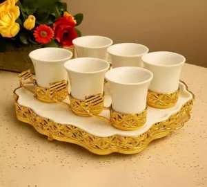 فروش عمده ست چای خوری 6 نفره انگاره دار