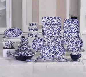 فروش عمده سرویس غذاخوری طرح رز آبی DANNY HOME
