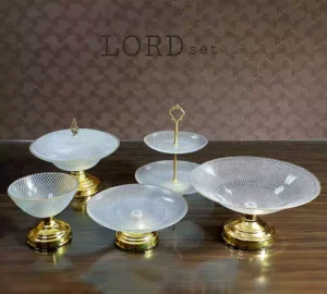 فروش عمده سرویس پذیرایی 5 تکه پایه فلزی LORD