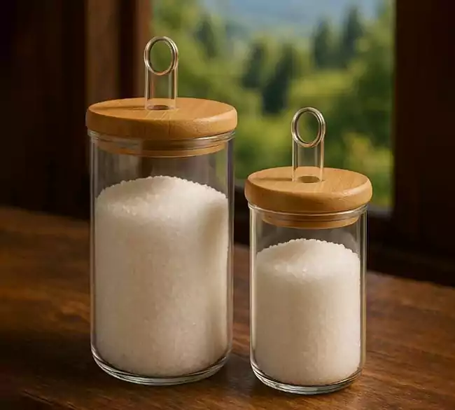 فروش عمده شکرپاش پیرکس لوله ای درب چوبی
