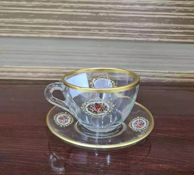 فروش عمده فنجان و نعلبکی کورالو گل رز KAVEH