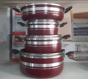 فروش عمده قابلمه 7 پارچه دسته پلاستیکی