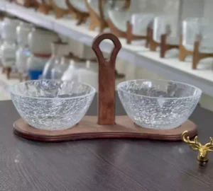 فروش عمده مزه خوری 2 پیاله آبگز مدل مارال