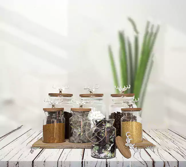 فروش عمده پاسماوری 7 پارچه شیشه ای گوزن