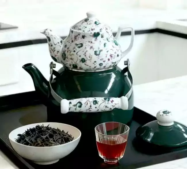 فروش عمده کتری و قوری لعابی گلدار MISS BETTY