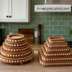 فروش عمده سینی پذیـرایی چوبـی مهره دار