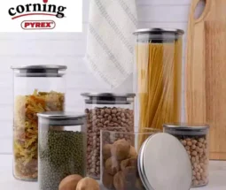 فروش عمده بانکه پیرکس درب استیل CORNING