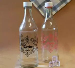 فروش عمده بطری آب شیشه ای مدل آریو ZARIN