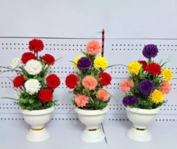 فروش عمده گلدان گل مصنوعی داوودی 13 گل