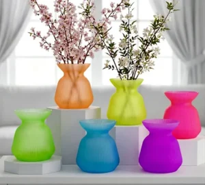 فروش عمده گلدان شیشه ای رنگی مدل لیندا